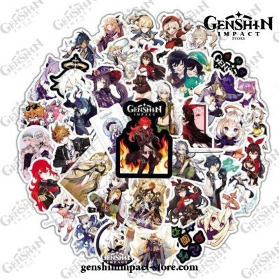 10/50Pcs/set Genshin Impact World Game Stickers