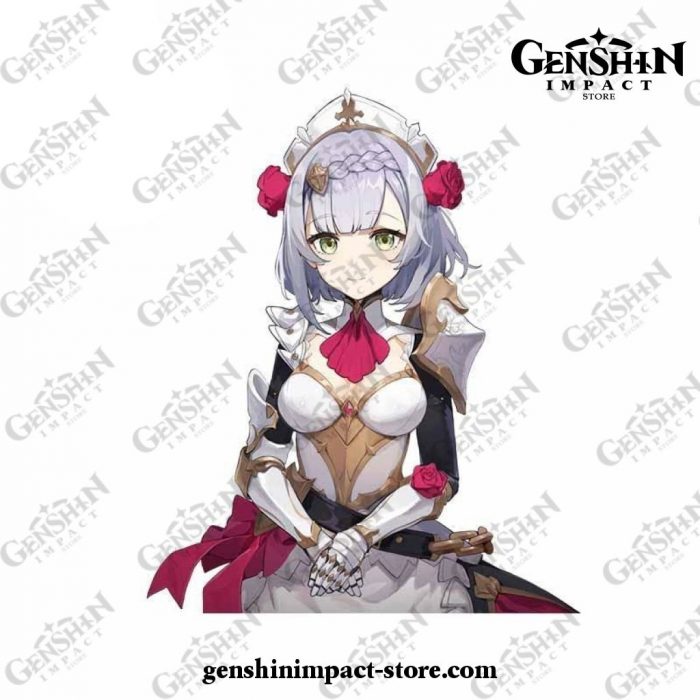 13Cm X 12.1Cm Cute Genshin Impact Noelle Waterproof Car Sticker