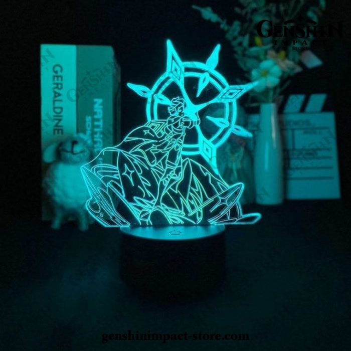 2021 Albedo Genshin Impact Figure 3D Lamp Led Rgb Night Lights Solid Black Base / 16 Color With