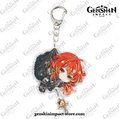 2021 Cute Lady Genshin Impact Keychain Diluc