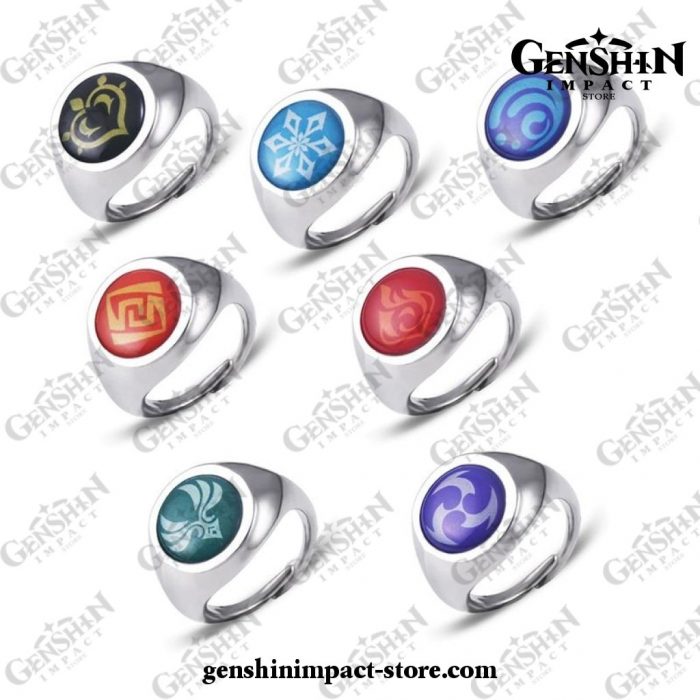 2021 Genshin Impact Vision Metal Rings Genshin Impact Store