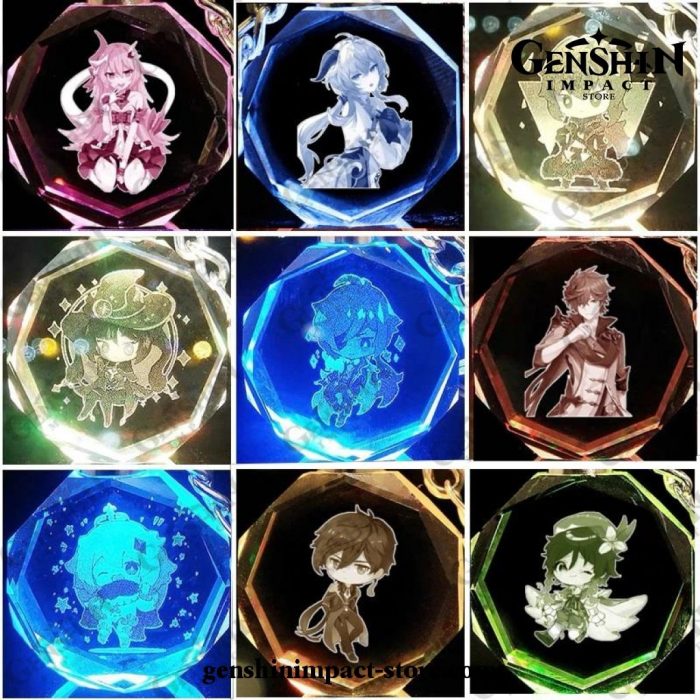 2021 New Genshin Impact Led Keychain