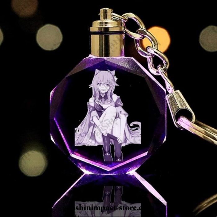 2021 New Genshin Impact Led Keychain Keqing