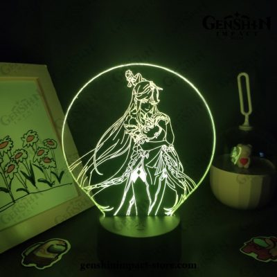 2021 Ningguang Genshin Impact Figure 3D Lamp Led Rgb Night Lights