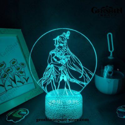 2021 Ningguang Genshin Impact Figure 3D Lamp Led Rgb Night Lights