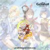 2021 Style Genshin Impact Acrylic Double Sided Transparent Keychain