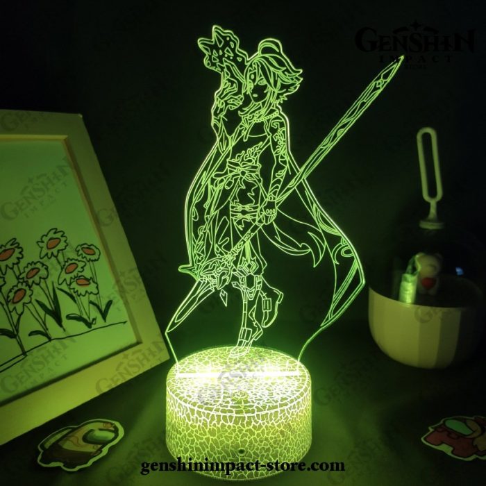 2021 Zhong Li Genshin Impact Figure 3D Lamp Led Rgb Night Lights