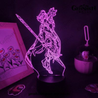 2021 Zhong Li Genshin Impact Figure 3D Lamp Led Rgb Night Lights