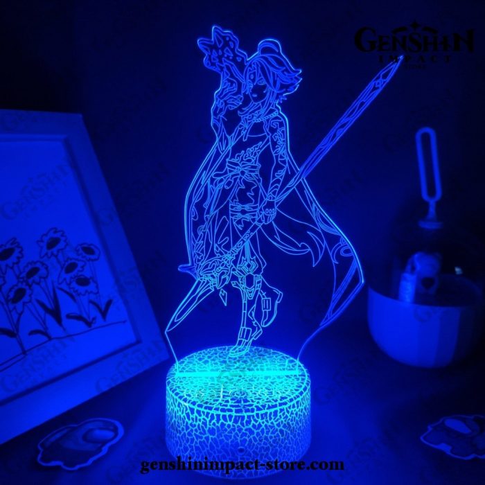 2021 Zhong Li Genshin Impact Figure 3D Lamp Led Rgb Night Lights