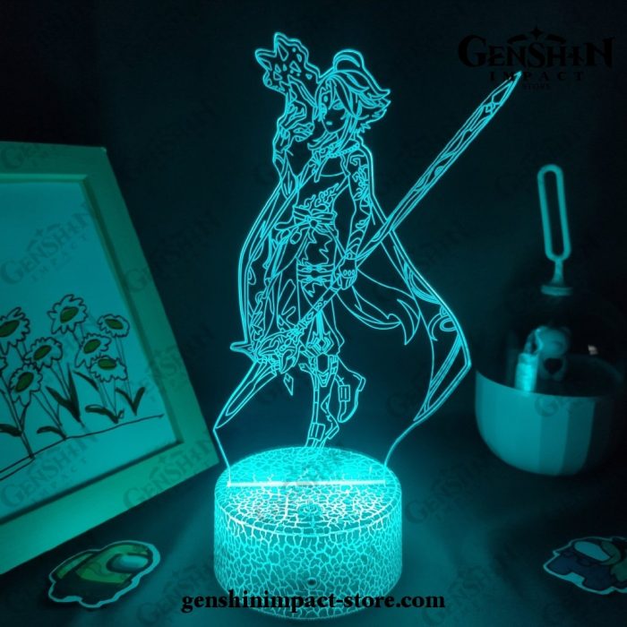 2021 Zhong Li Genshin Impact Figure 3D Lamp Led Rgb Night Lights