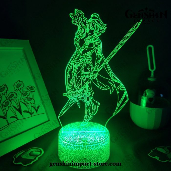 2021 Zhong Li Genshin Impact Figure 3D Lamp Led Rgb Night Lights