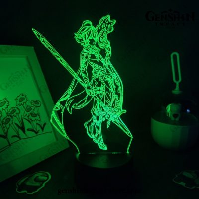 2021 Zhong Li Genshin Impact Figure 3D Lamp Led Rgb Night Lights