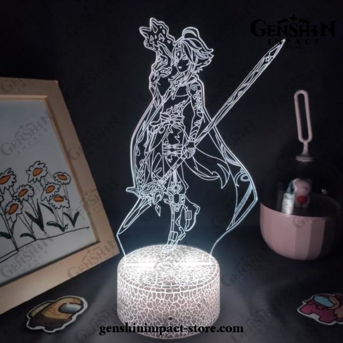 2021 Zhong Li Genshin Impact Figure 3D Lamp Led Rgb Night Lights Lava Base / 16 Color With Remote