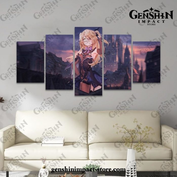 5 Pieces Fischl Genshin Impact Canvas Wall Art