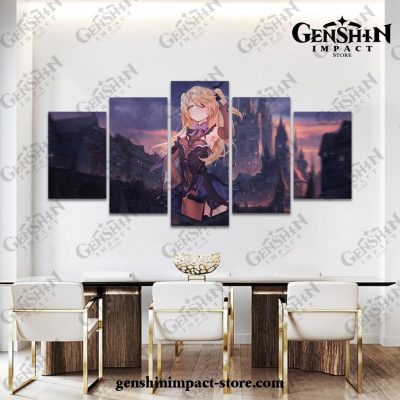 5 Pieces Fischl Genshin Impact Canvas Wall Art