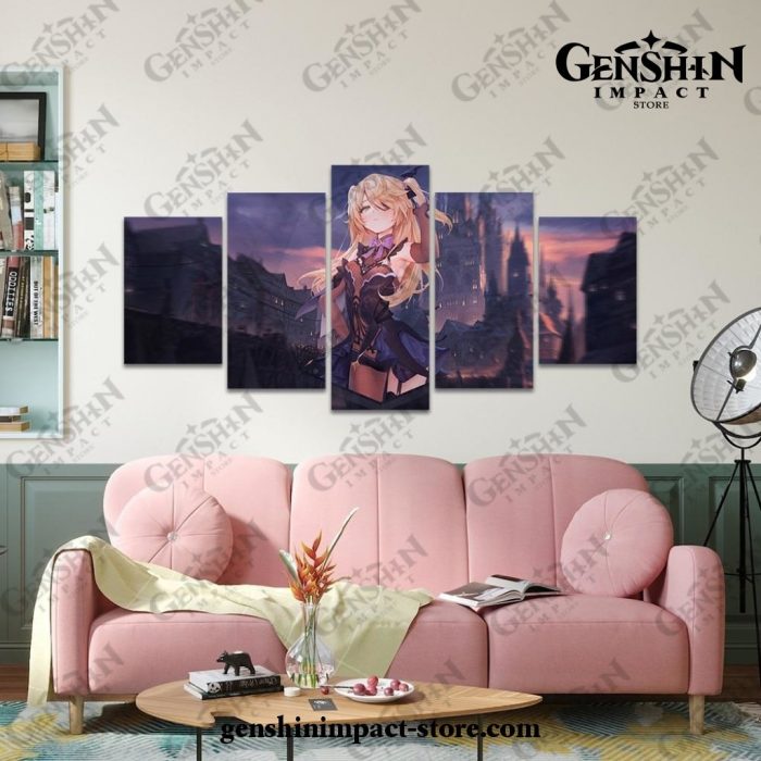 5 Pieces Fischl Genshin Impact Canvas Wall Art