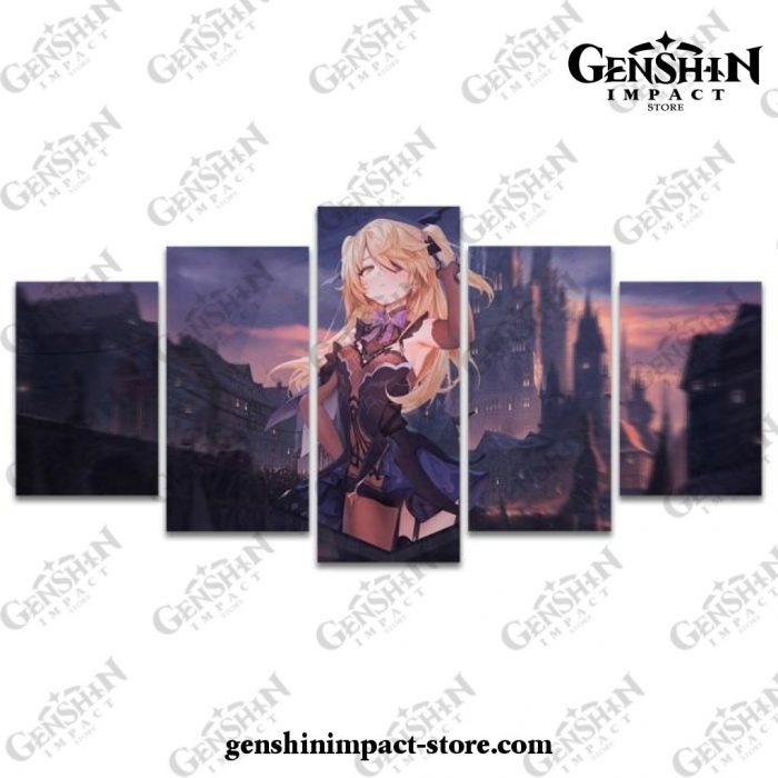 5 Pieces Fischl Genshin Impact Canvas Wall Art