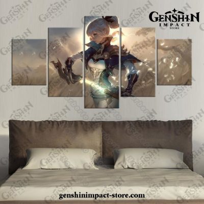 5 Pieces Jean Genshin Impact Canvas Wall Art