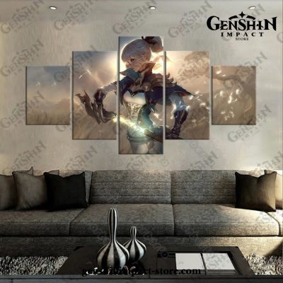 5 Pieces Jean Genshin Impact Canvas Wall Art