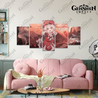 5 Pieces Klee Genshin Impact Canvas Wall Art