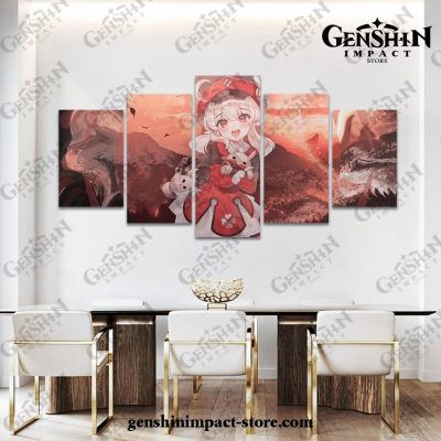 5 Pieces Klee Genshin Impact Canvas Wall Art