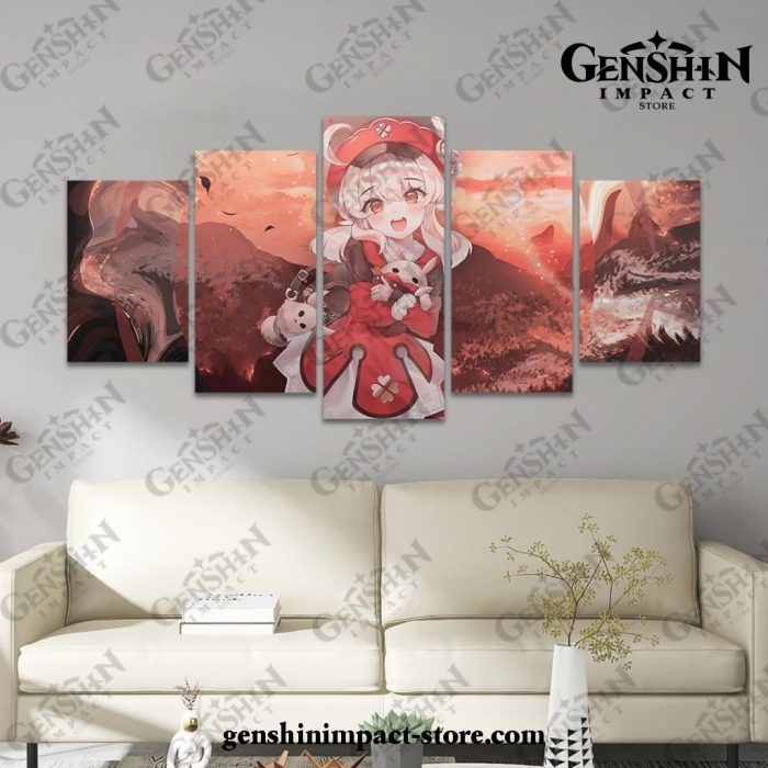 5 Pieces Klee Genshin Impact Canvas Wall Art