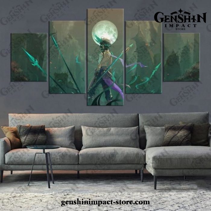 5 Pieces Xiao Genshin Impact Canvas Wall Art