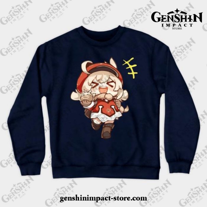 Bomb Girl [Genshin Impact] Crewneck Sweatshirt Navy Blue / S