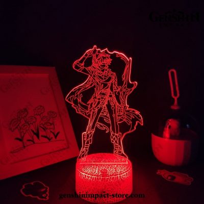 Cool Zhong Li Genshin Impact Figure 3D Lamp Led Rgb Night Lights