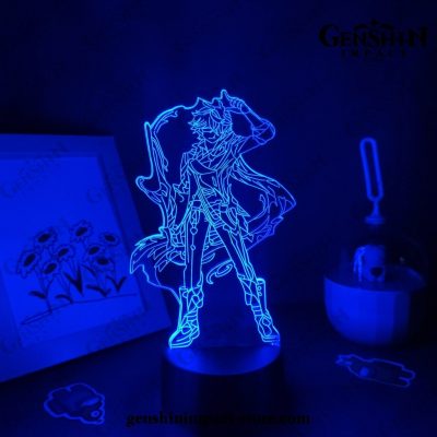 Cool Zhong Li Genshin Impact Figure 3D Lamp Led Rgb Night Lights
