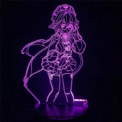 Cute Barbara Genshin Impact 3D Lamp Led Rgb Night Lights Sucrose / 16 Color With Remote