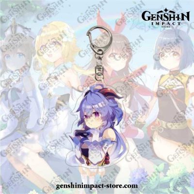 Cute Ganyu Genshin Impact Acrylic Double Sided Transparent Keychain