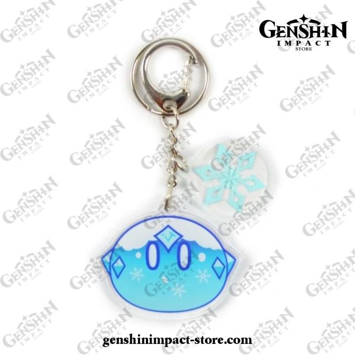 Cute Genshin Impact Slimes Keychain Cryo