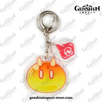 Cute Genshin Impact Slimes Keychain Pyro