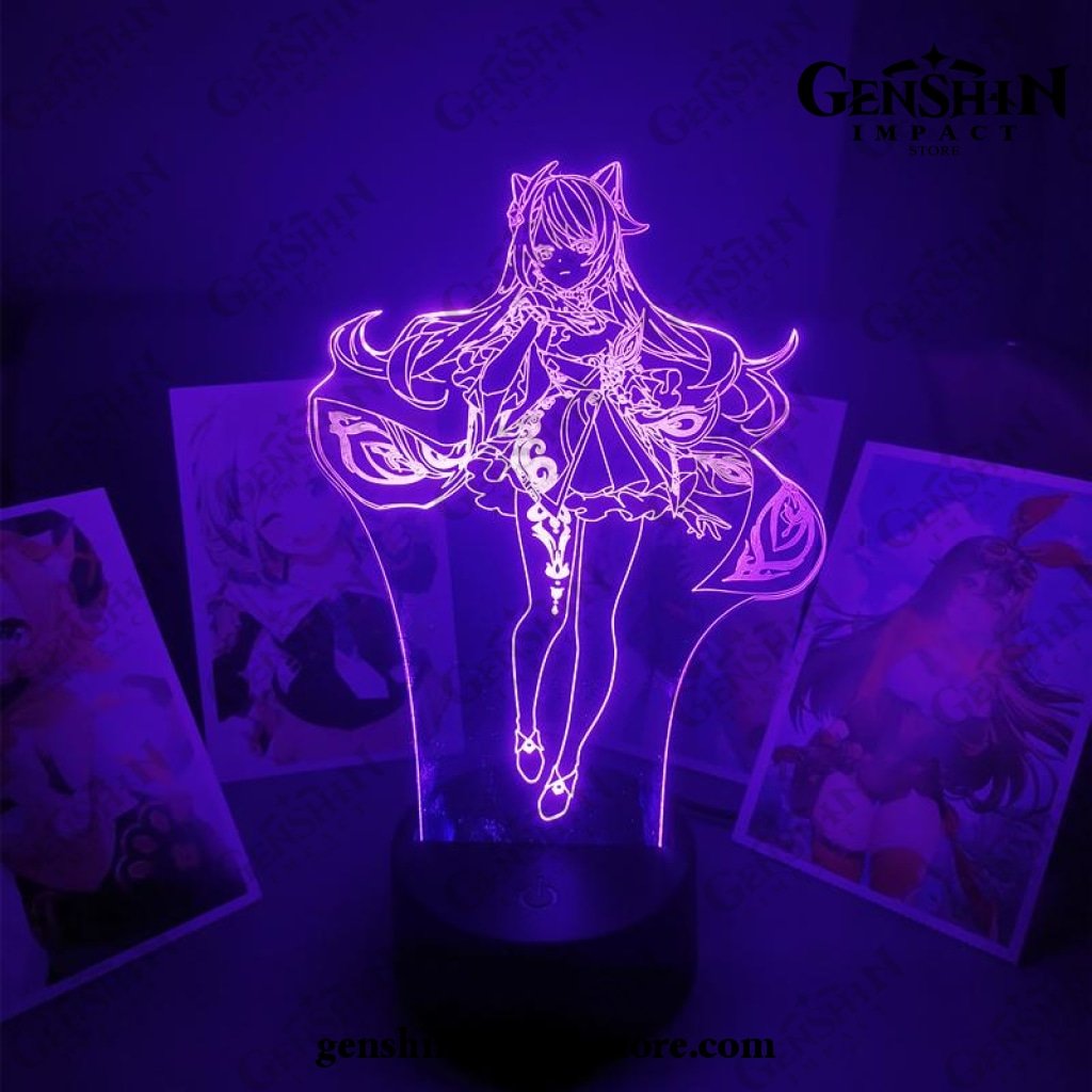 Spiel Genshin Impact Keqing 3d Nachtlampe Geschenk für Kinder Schlafzimmer Dekor 