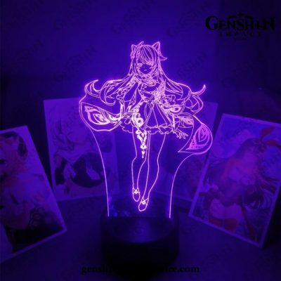 Cute Keqing Genshin Impact Figure 3D Lamp Led Rgb Night Lights / 7 Colors No Remote