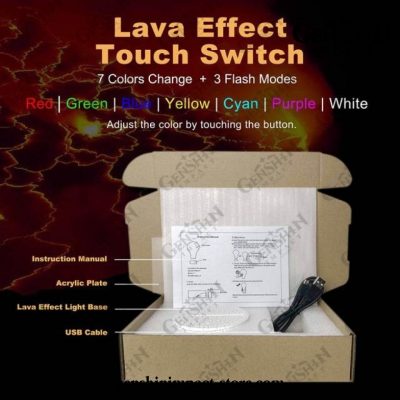 Cute Venti Genshin Impact Figure 3D Lamp Led Rgb Night Lights Lava Touch