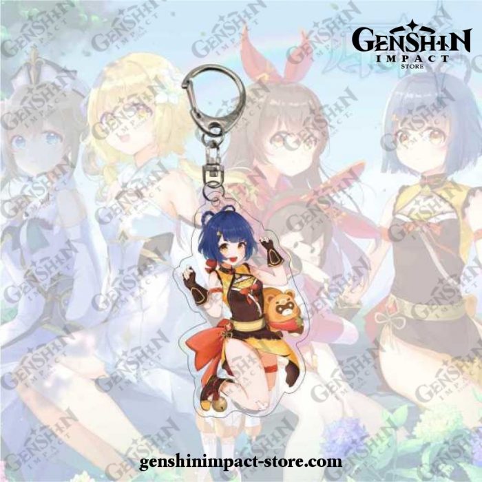 Cute Xiangling Genshin Impact Acrylic Double Sided Transparent Keychain