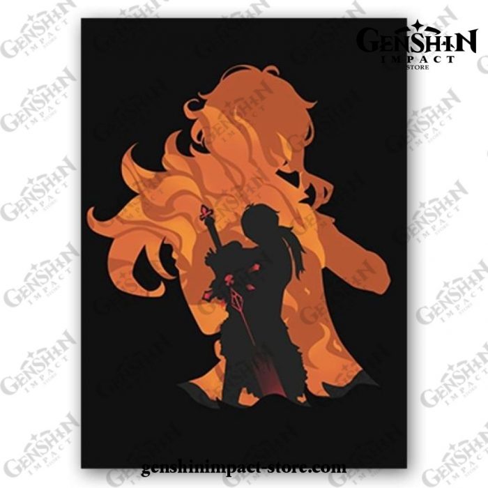 Diluc Genshin Impact 3D Poster Wall Art