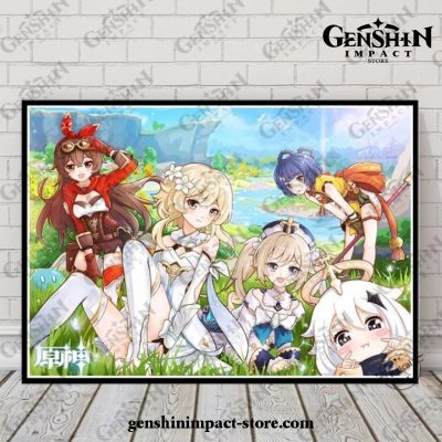 Game Genshin Impact Lady 3D Poster Wall Art