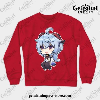 Ganyu [Genshin Impact] Crewneck Sweatshirt Red / S