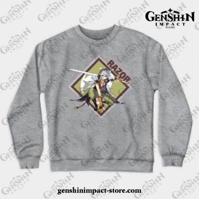 Genshin Impact Collection - Razor Crewneck Sweatshirt Gray / S