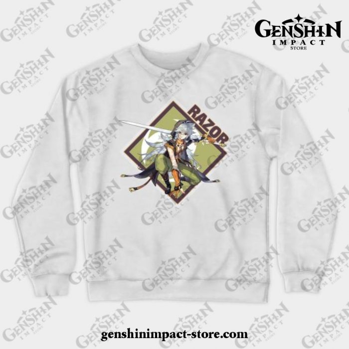 Genshin Impact Collection - Razor Crewneck Sweatshirt White / S