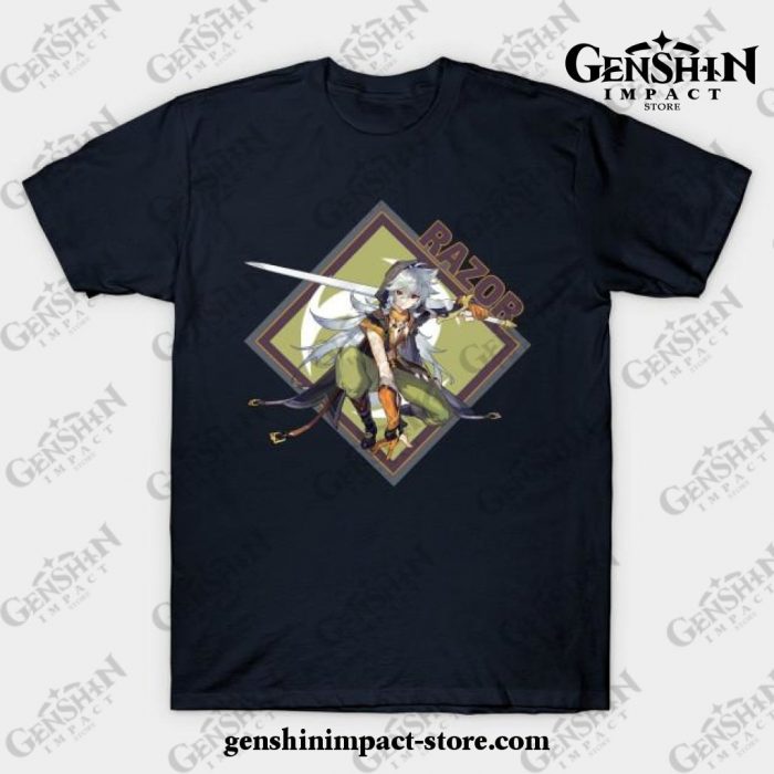 Genshin Impact Collection - Razor T-Shirt Navy Blue / S