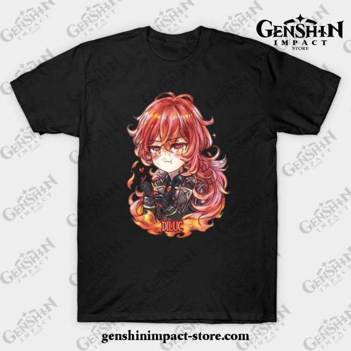 Genshin Impact Diluc 2 T-Shirt Black / S