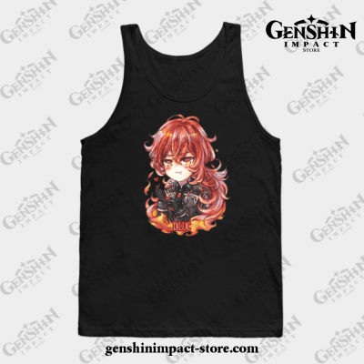 Genshin Impact Diluc 2 Tank Top Black / S