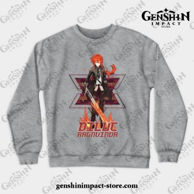 Genshin Impact - Diluc 3.1 Crewneck Sweatshirt Gray / S