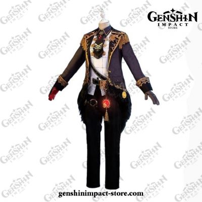 Genshin Impact Diluc Cosplay Costume Uniform Outfit Option A / L
