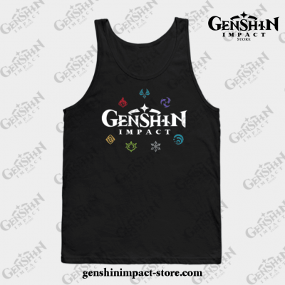 Genshin Impact Elements (Colours) Tank Top Black / S