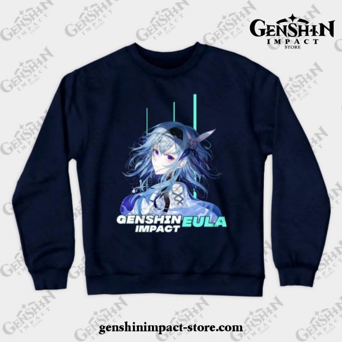 Genshin Impact - Eula Crewneck Sweatshirt Navy Blue / S